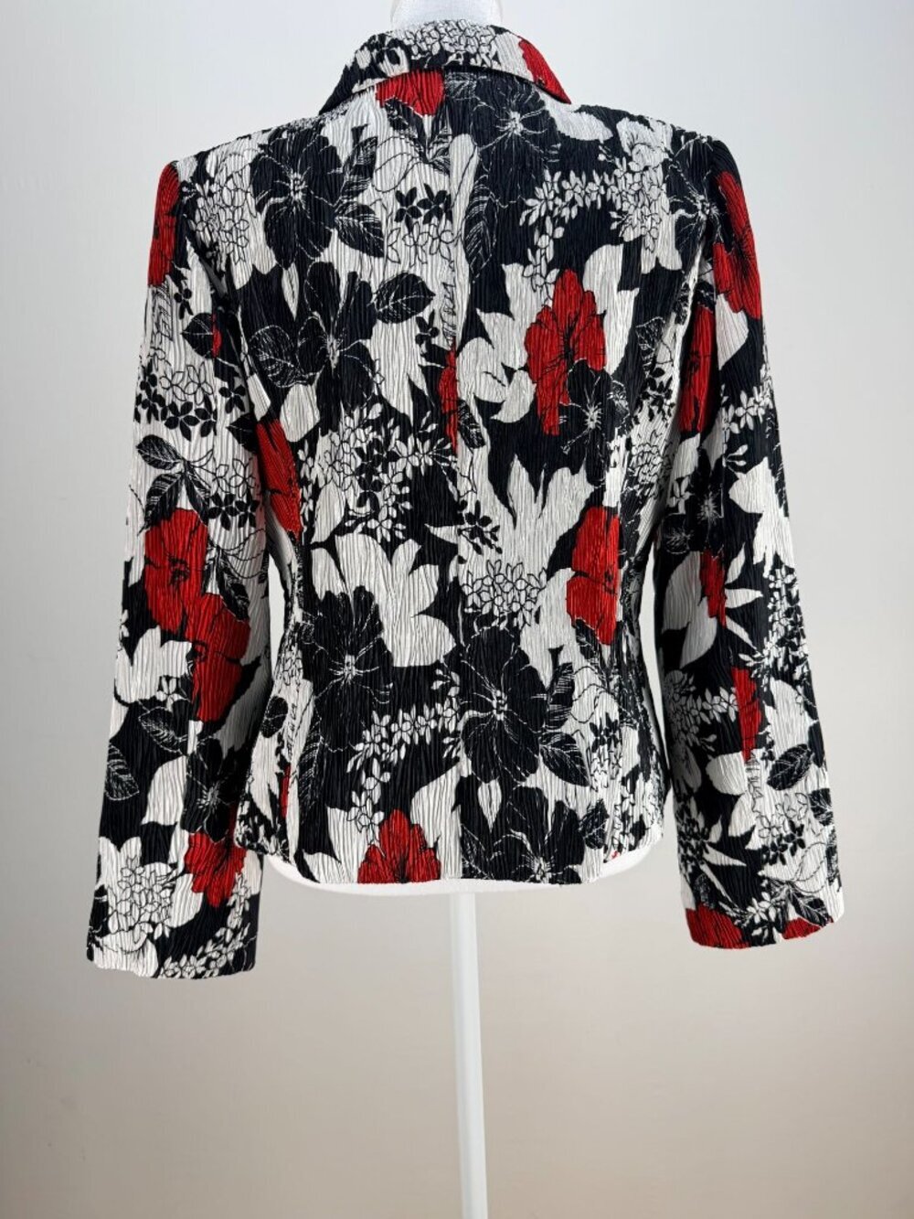 Jackie Jon Womens Floral Print Blazer Jacket Multicolor Size 6 Long Sleeve - Picture 3 of 13